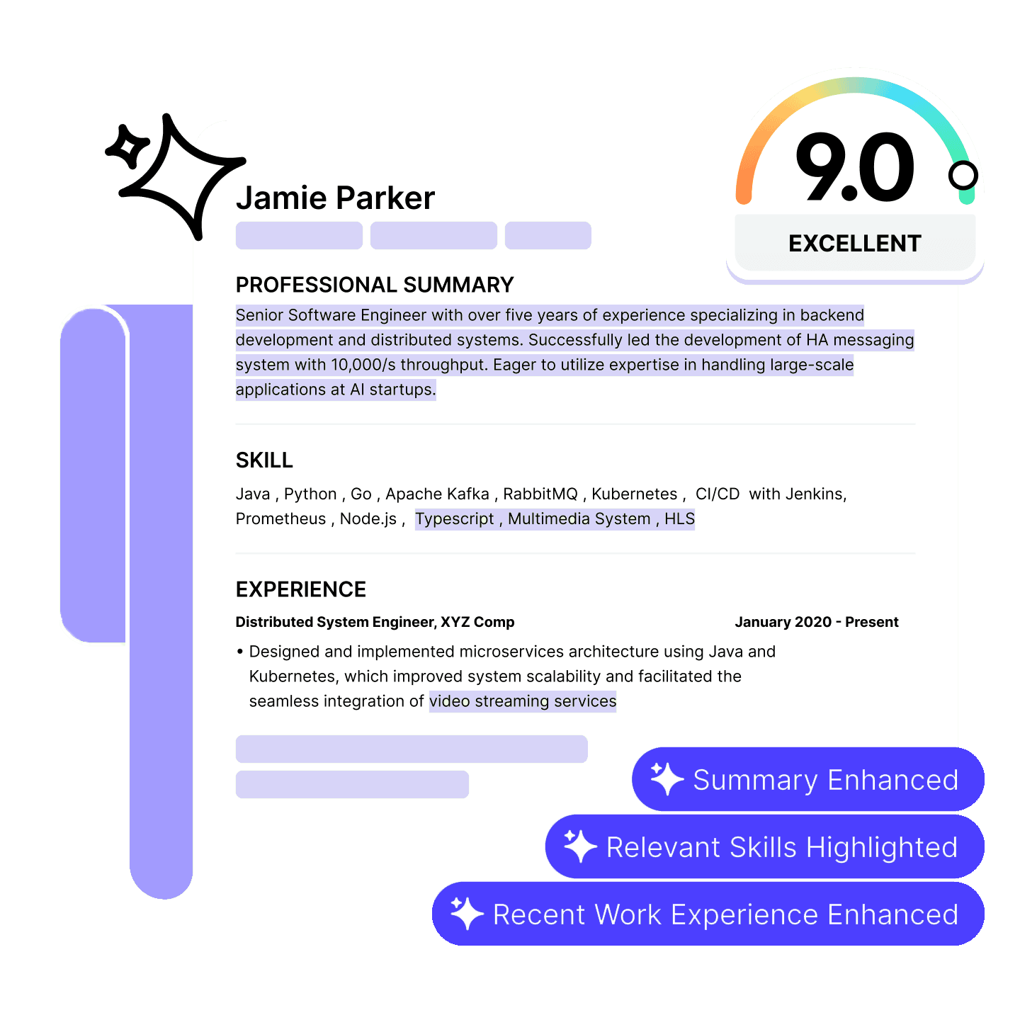 Job Specific Tailored Resume